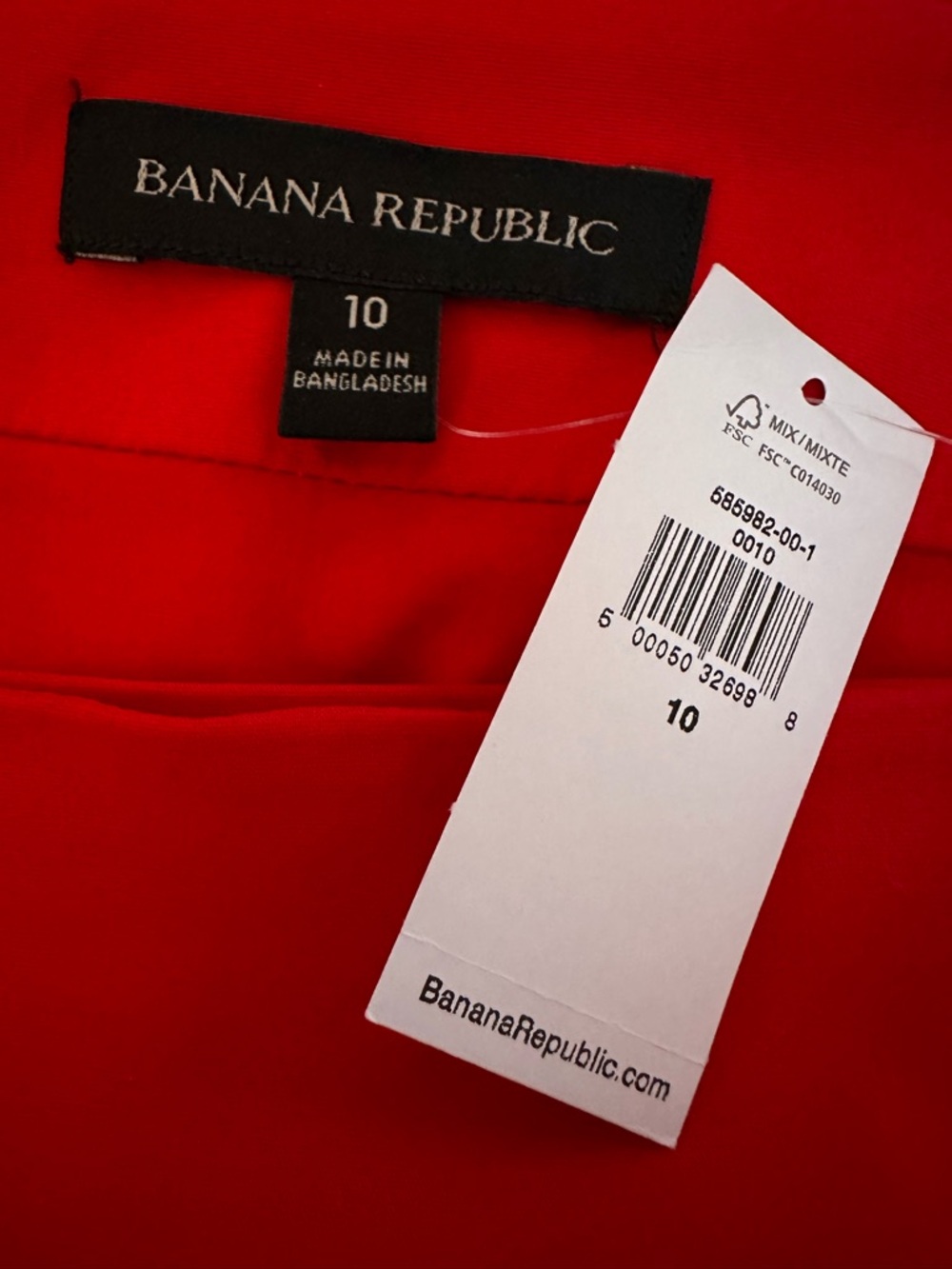 NEW Banana Republic Red Popplin Ruffle Wrap High-Low Tiered Skirt, 10 - Picture 5 of 9